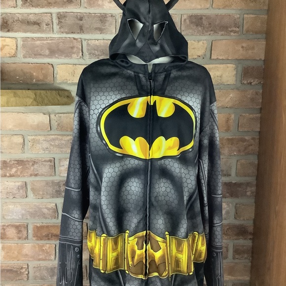 DC COMICS Batman Zip Bat-Face Hoodie Jacket - Picture 2 of 13